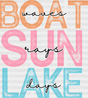 Boat Waves Sun Rays Lake Days - Boating Dtf Heat Transfer