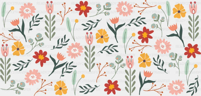 Boho Floral - General Cup Wrap UV Sticker Permanent UV DTF Decal