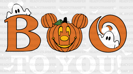 Boo To You Pumpkin - Halloween Dtf Transfer Adult Unisex S & M (10’’) / Light Color Design (See