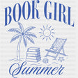 Book Girl Summer - Reading DTF Transfers - Adult Unisex - S & M (10’’) / Dark Color Design (See Imaging)