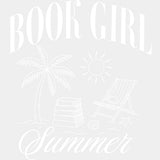 Book Girl Summer - Reading DTF Transfers - Adult Unisex - S & M (10’’) / Light Color Design (See Imaging)