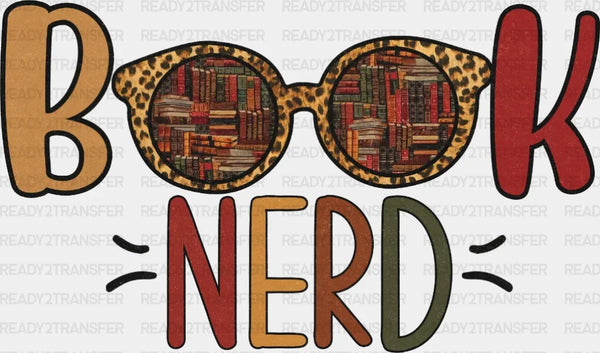 BOOK NERD Glasses DTF Transfer