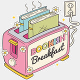 Bookish Breakfast - Reading DTF Transfers ready2transfer Light Color Design (See Imaging)