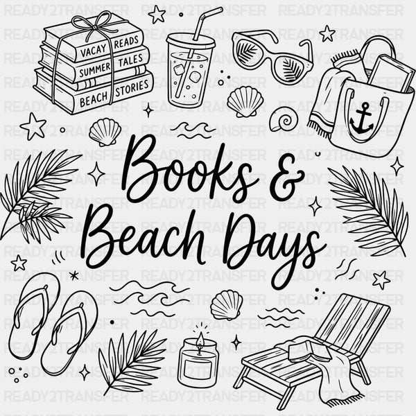 Books & Beach Days - Reading DTF Transfers