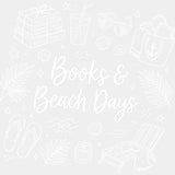 Books & Beach Days - Reading DTF Transfers - Adult Unisex - S & M (10’’) / Light Color Design (See Imaging)