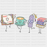 Books Candle Coffee - Reading DTF Transfers