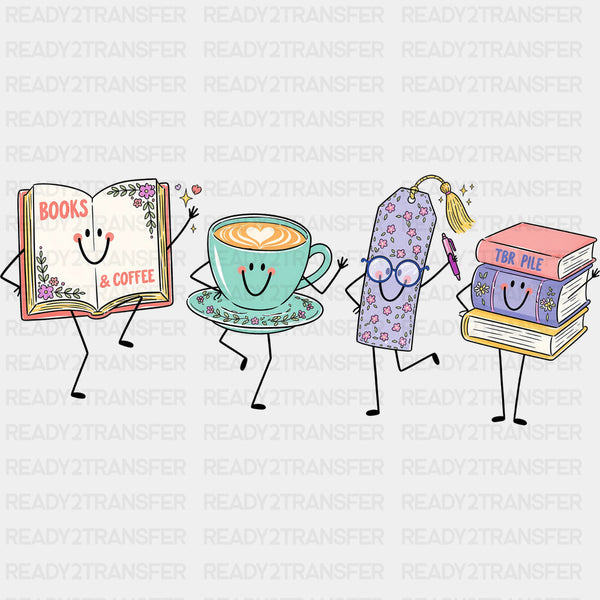 Books, Candle, Coffee - Reading DTF Transfers