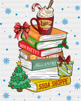Books & Coffee Christmas DTF Transfer