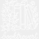 Booktrovert - Reading DTF Transfers - Adult Unisex - S & M (10’’) / Light Color Design (See Imaging)