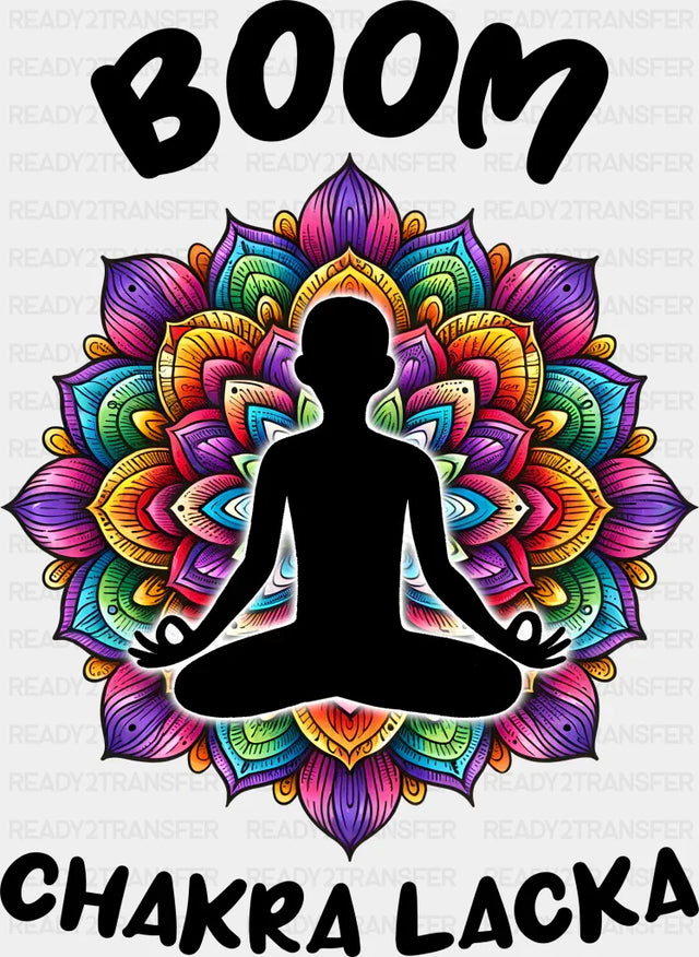 Boom Chakra Lacka - Yoga Dtf Heat Transfer Adult Unisex S & M (10’’) / Black