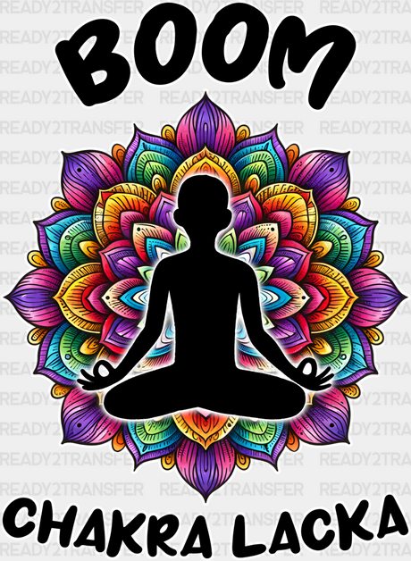 Boom Chakra Lacka - Yoga Dtf Heat Transfer Adult Unisex S & M (10’’) / White