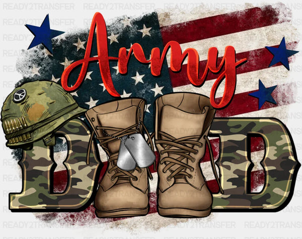 Boots Army Dad Design - Military DTF Heat Transfer