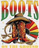 Boots On The Ground Cowboy Boots - Juneteenth DTF Transfer
