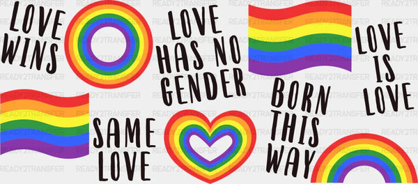 Born This Way - LGBTQ Cup Wrap UV Sticker Permanent UV DTF Decal