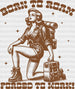 Born To Roam Forced To Work Woman Design - Hiking DTF heat transfer ready2transfer Brown