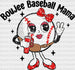 Boujee Baseball Mama - Baseball DTF Heat Transfer ready2transfer Black