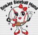 Boujee Baseball Mama - Baseball DTF Heat Transfer ready2transfer White