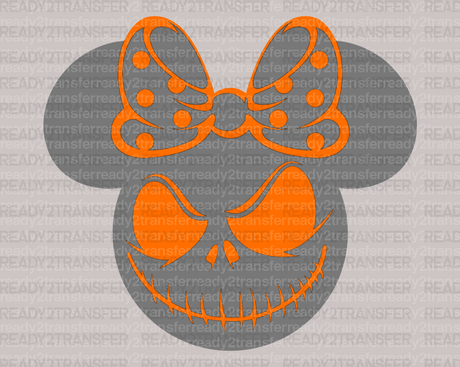Bow Tie Angry Halloween Mouse DTF Transfer - ready2transfer