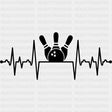 Bowling Pins ECG Line - Bowling DTF Transfers ready2transfer Dark Color Design (See Imaging)