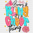 Bows & Bling It's A Cheer Thing - Cheerleading DTF Transfers ready2transfer