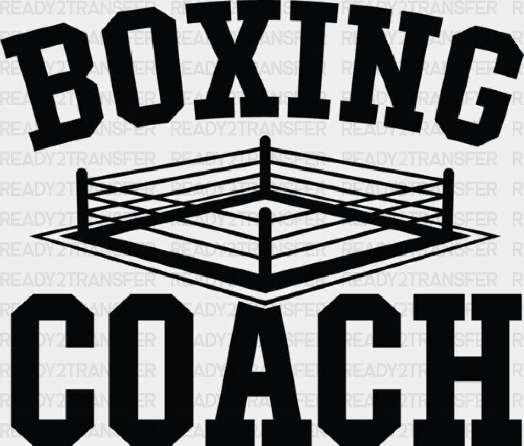 Boxing Coach - Dtf Heat Transfer Adult Unisex S & M (10’’) / Black