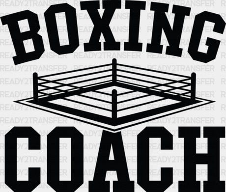 Boxing Coach - Dtf Heat Transfer Adult Unisex S & M (10’’) / Black