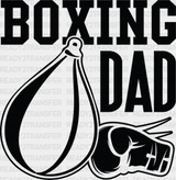 Boxing Dad - Dtf Heat Transfer Adult Unisex S & M (10’’) / Black