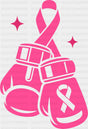 Boxing Gloves Breast Cancer DTF Transfer