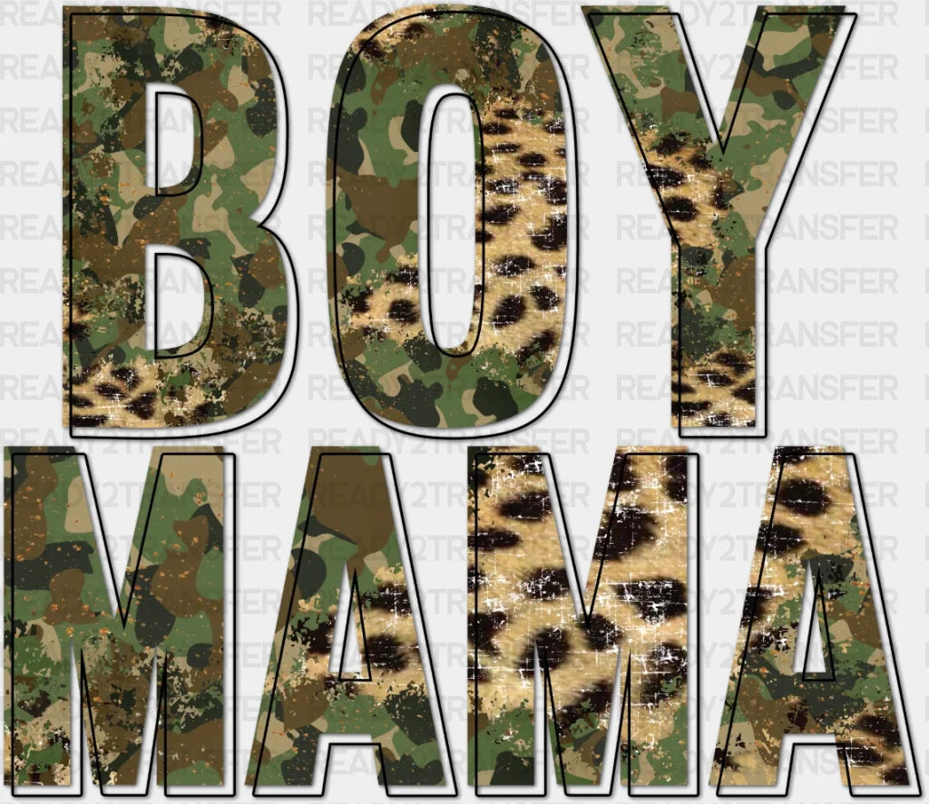 Boy Mama Leopard Mother’s Day Dtf Heat Transfer Design Mom