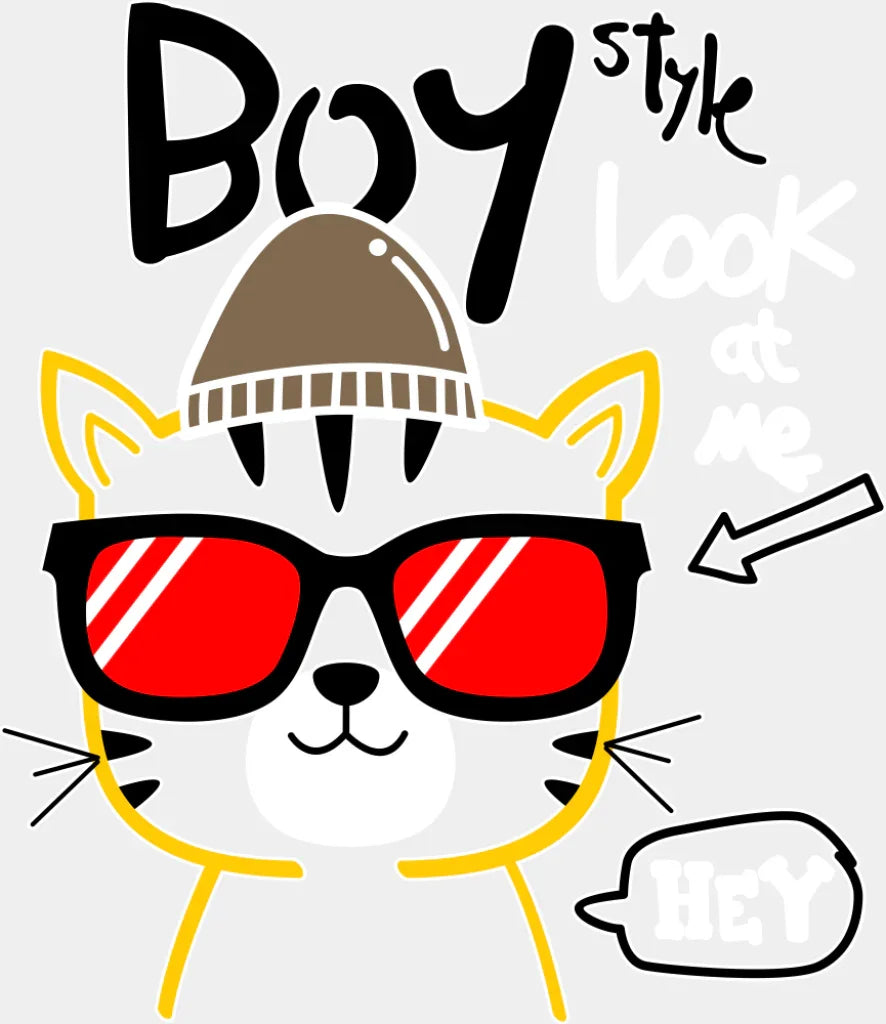 Boy Style Look At Me - Cats DTF Transfer ready2transfer