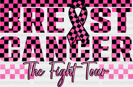 Breast Cancer Fight Tour - Dtf Transfer Adult Unisex S & M (10’’) / Dark Color Design (See Imaging)