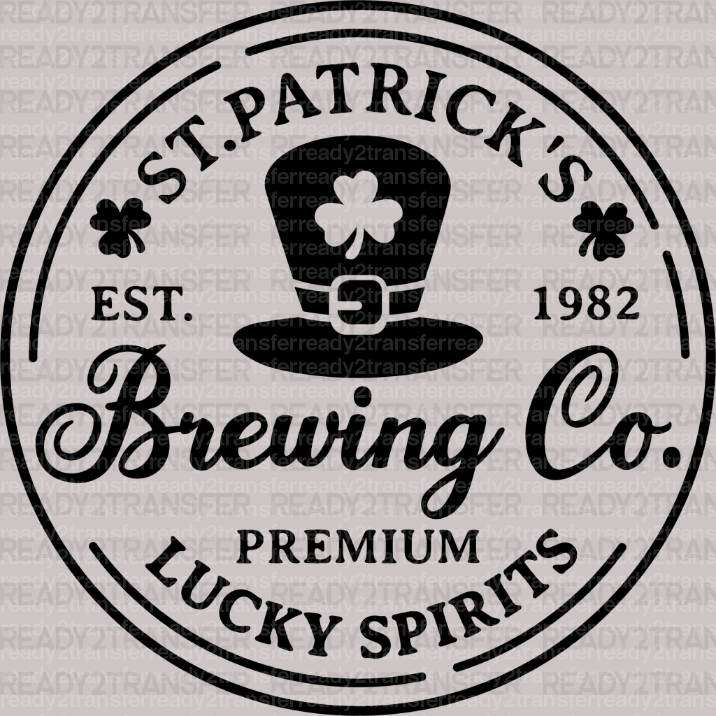 Brewing Co. St. Patrick's Day DTF Heat Transfer, Saint Patricks Day Design, St Paddys Day DTF - ready2transfer