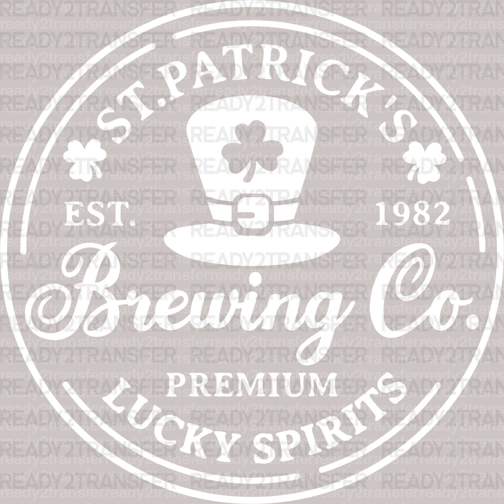 Brewing Co. St. Patrick's Day DTF Heat Transfer, Saint Patricks Day Design, St Paddys Day DTF - ready2transfer