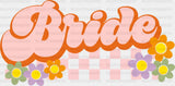 Bride Checkered Design - Bachelorette Iron On Dtf Transfer