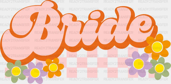 Bride Checkered Design - Bachelorette Iron On DTF Transfer