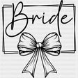 Bride Ribbon - Wedding Crew DTF Transfers ready2transfer Dark Color Design (See Imaging)