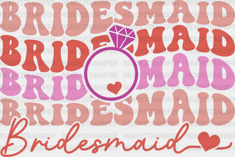 Bridesmaid Ring Design - Bachelorette Iron On Dtf Transfer