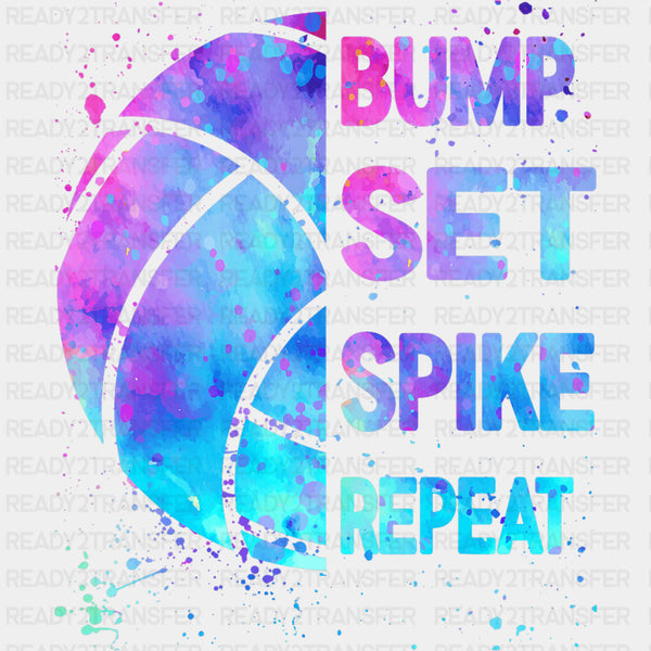 Bump Set Spike Repeat - Volleyball DTF Transfers