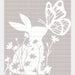Bunny Butterfly Easter DTF Heat Transfer, Easter Design ready2transfer White