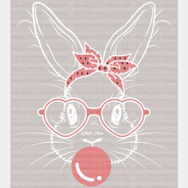 Bunny Easter DTF Heat Transfer, Easter Design - ready2transfer