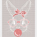 Bunny Easter DTF Heat Transfer, Easter Design ready2transfer White