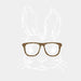Bunny Leopard Glasses Easter DTF Heat Transfer, Easter Design ready2transfer White