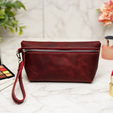 Custom Engraved Leather Makeup Bag V2 for Women Transfer Kingdom