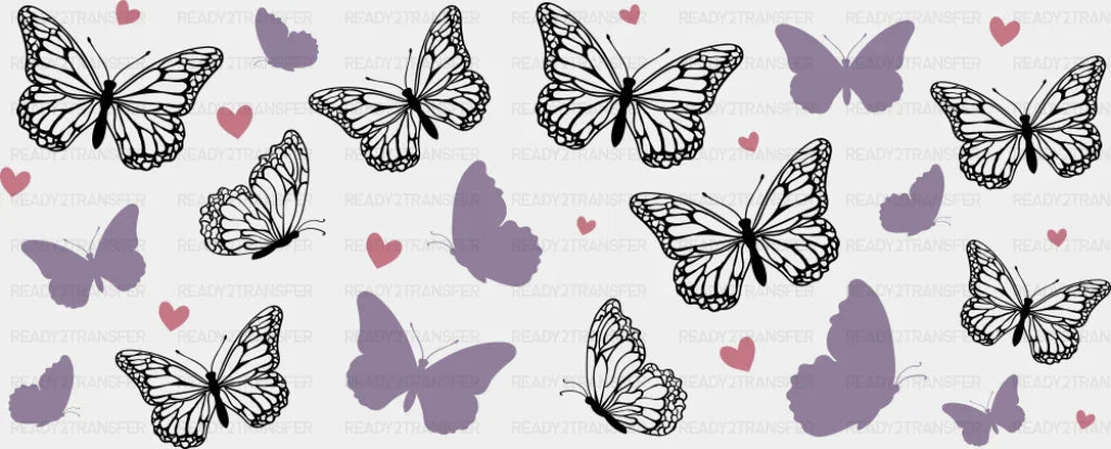 Butterflies - General Cup Wrap UV Sticker Permanent UV DTF Decal
