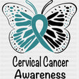 Butterfly Cervical Cancer Awareness - Cervical Cancer DTF Transfers - Adult Unisex - S & M (10’’) / Dark Color Design