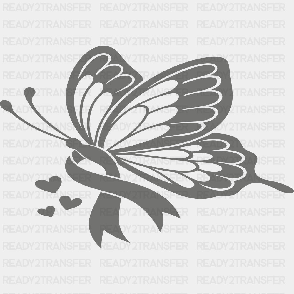 Butterfly & Ribbon - Colon Cancer DTF Transfers