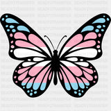 Butterfly - Transgender DTF Transfers ready2transfer Dark Color Design (See Imaging)
