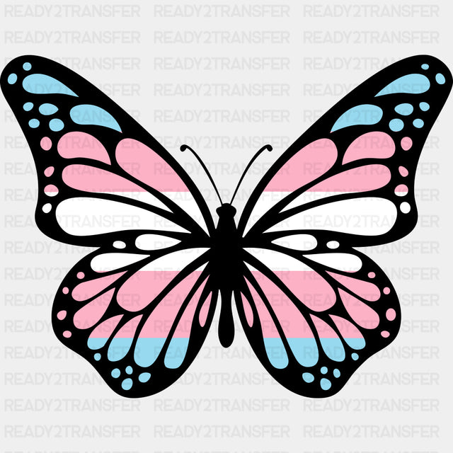 Butterfly - Transgender DTF Transfers ready2transfer Dark Color Design (See Imaging)