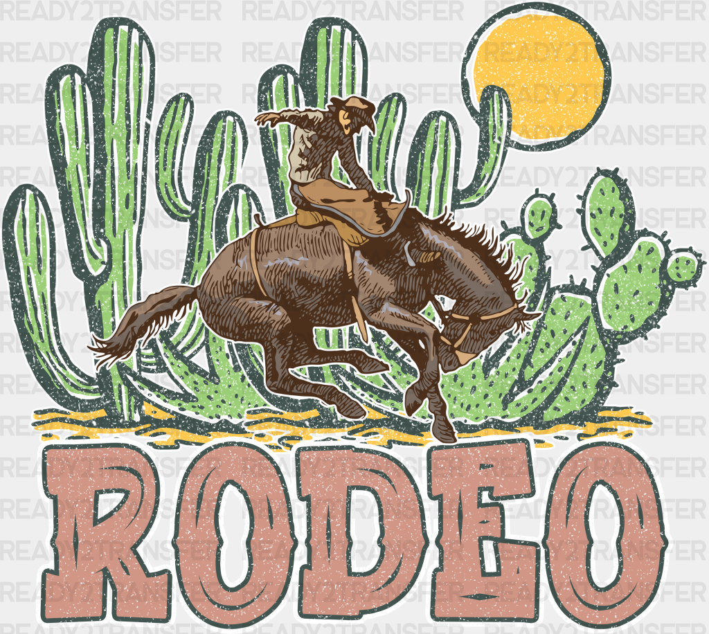 Cactus Rodeo Design - Western Dtf Transfers