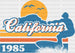 California 1985 Surfing Summer DTF Transfer ready2transfer White